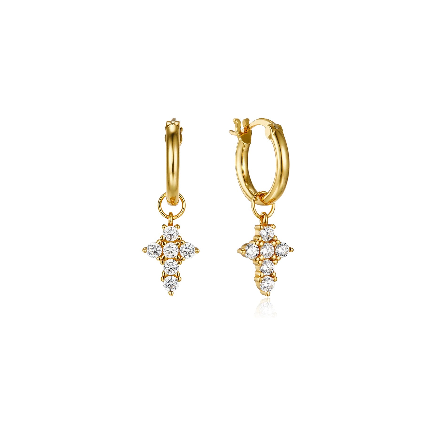 HOOP TINY CROSS DIVINE - Vera Design