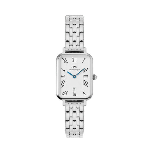 Daniel Wellington - Quadro Roman Numerals Date 5-link Silver