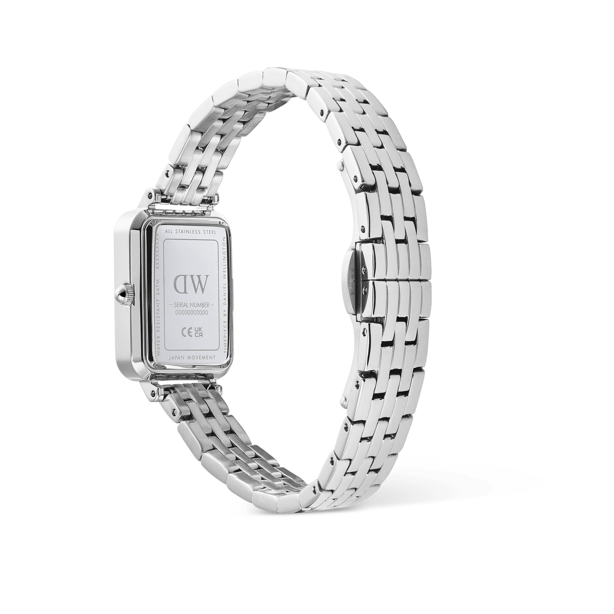 Daniel Wellington - Quadro Roman Numerals Date 5-link Silver