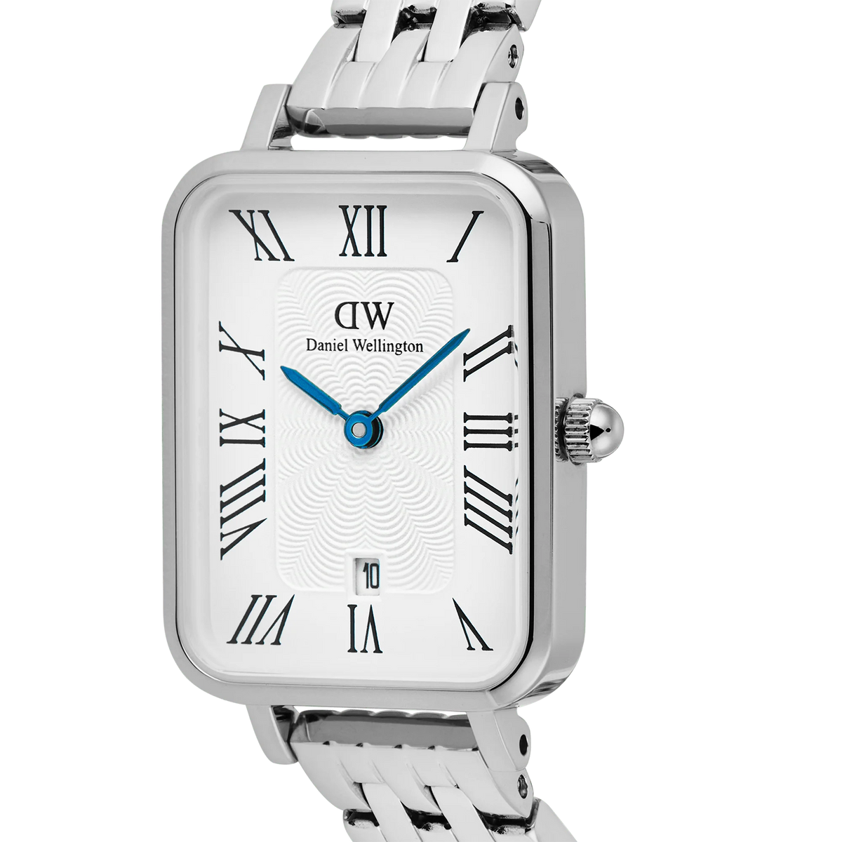 Daniel Wellington - Quadro Roman Numerals Date 5-link Silver