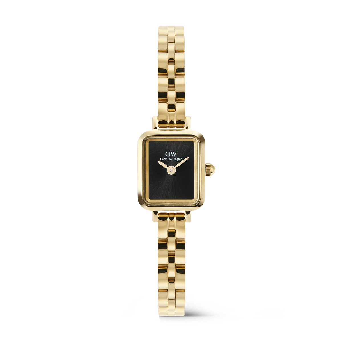 Daniel Wellington -Quadro Mini Arch 3-link Onyx Sunray Gold