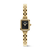 Daniel Wellington -Quadro Mini Arch 3-link Onyx Sunray Gold