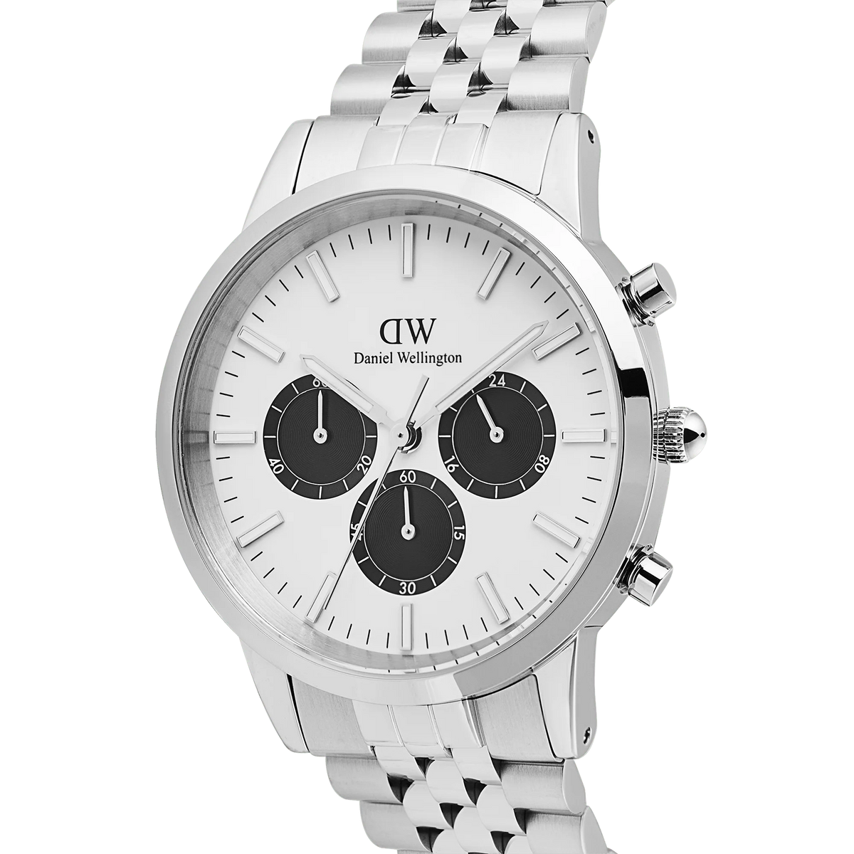 Daniel Wellington - Iconic Chronograph Arch 5-Link Off-White Panda