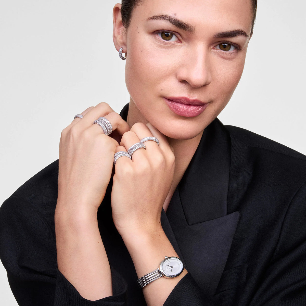 Daniel Wellington - Juliette Braided Mesh White Sunray