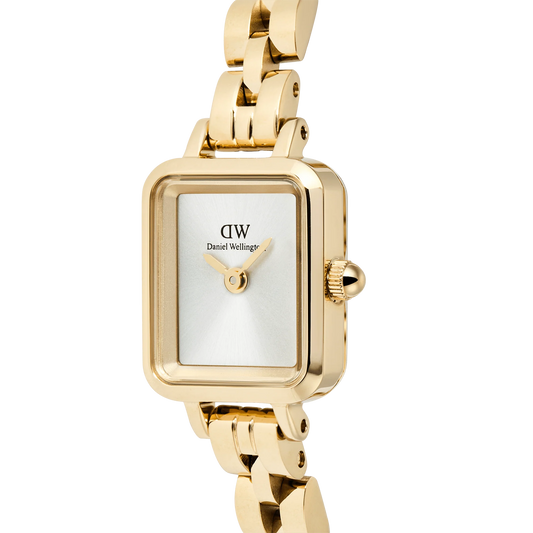 Daniel Wellington - Quadro Mini Arch 3-Link White Sunray Gold