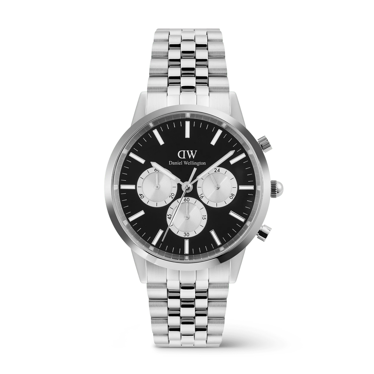 Daniel Wellington - Iconic Chronograph Arch 5-Link Onyx Panda Silver