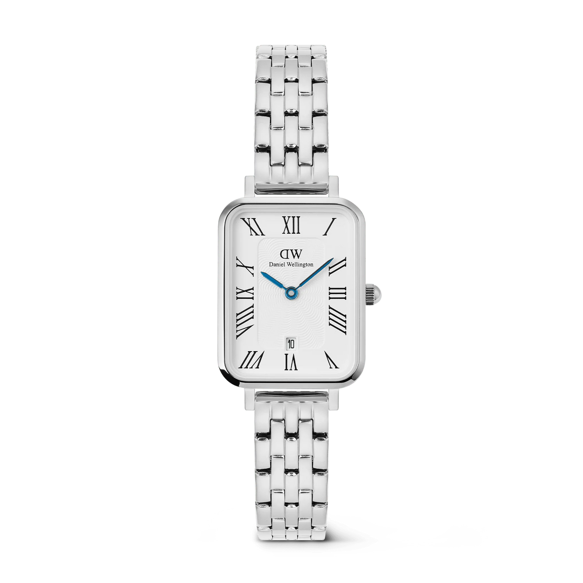 Daniel Wellington - Quadro Roman Numerals Date 5-link Silver