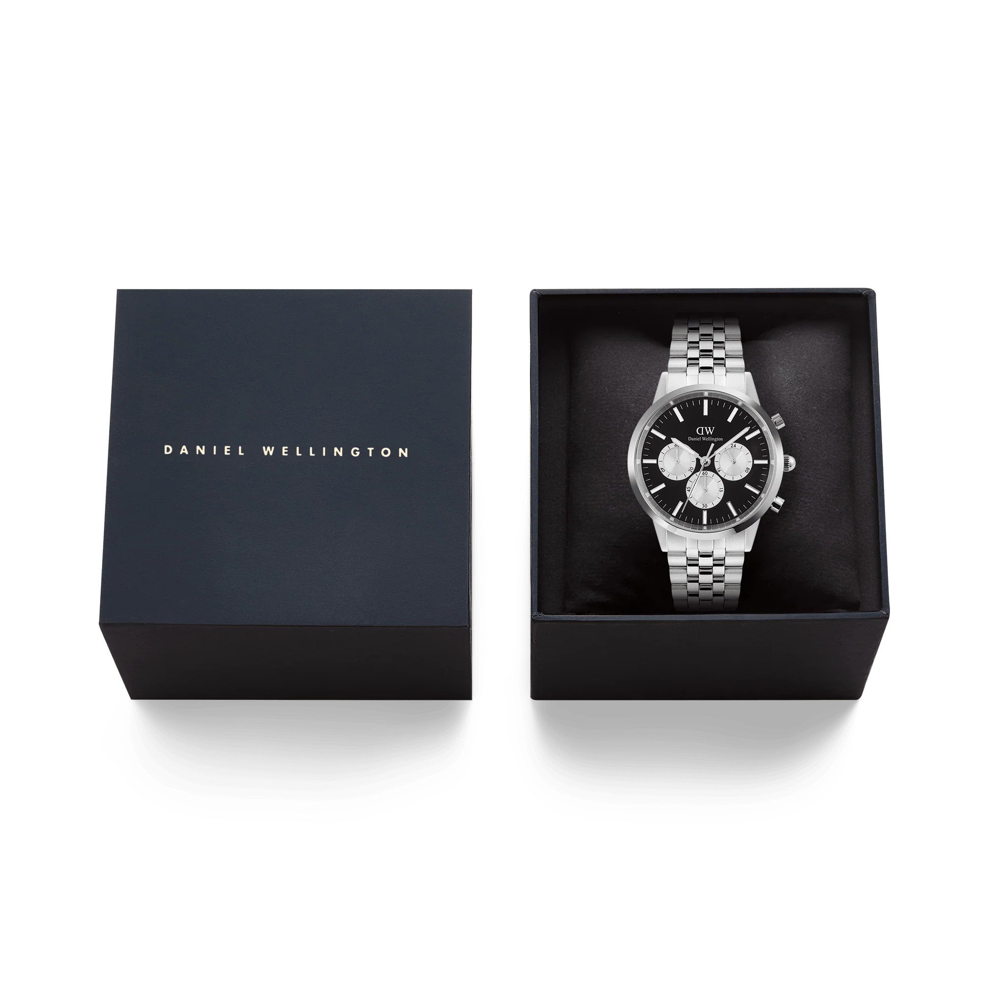 Daniel Wellington - Iconic Chronograph Arch 5-Link Onyx Panda Silver